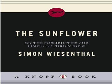 the sunflower by simon wiesenthal essay